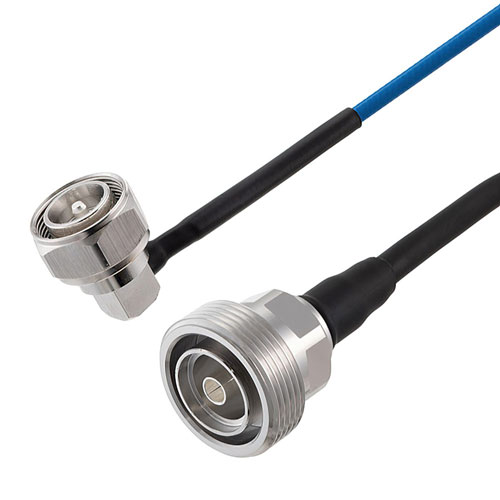 Low PIM RA 4.3-10 Male to 7/16 DIN Female Cable TFT-5G-402 Coax in 200 CM Using Times Microwave Components FMCA2488-200CM