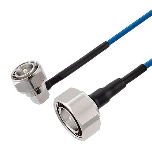 Low PIM RA 4.3-10 Male to 7/16 DIN Male Cable TFT-5G-402 Coax in 12 Inch Using Times Microwave Components FMCA2490-12
