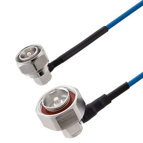 Low PIM RA 4.3-10 Male to RA 7/16 DIN Male Cable TFT-5G-402 Coax in 100 CM Using Times Microwave Components FMCA2491-100CM