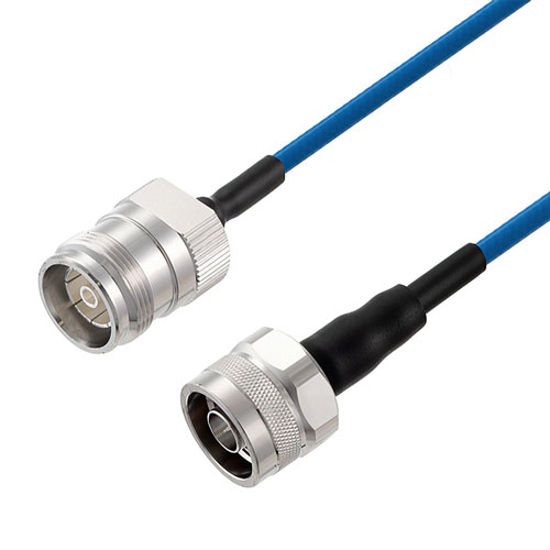 Low PIM 4.3-10 Female to N Male Cable TFT-5G-402 Coax in 150 CM Using Times Microwave Components FMCA2492-150CM
