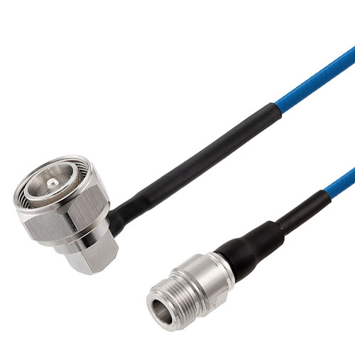 Low PIM RA 4.3-10 Male to N Female Cable TFT-5G-402 Coax in 48 Inch Using Times Microwave Components FMCA2500-48
