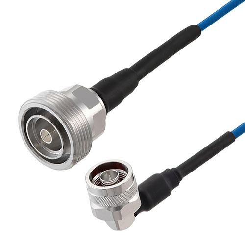 Low PIM 7/16 DIN Female to RA N Male Cable TFT-5G-402 Coax in 60 Inch Using Times Microwave Components FMCA2505-60