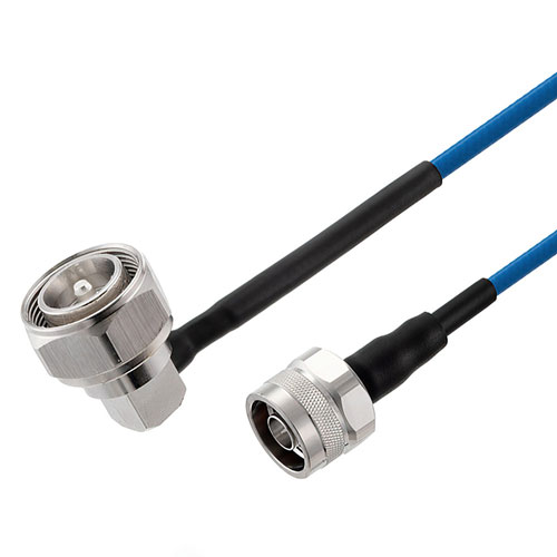 Low PIM RA 7/16 DIN Male to N Male Cable TFT-5G-402 Coax in 12 Inch Using Times Microwave Components FMCA2512-12