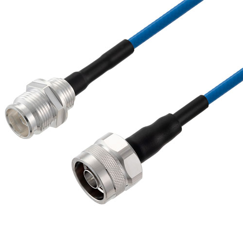 Low PIM 2.2-5 Female to N Male Cable TFT-402 Coax in 200 CM Using Times Microwave Components FMCA2522-200CM