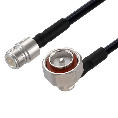 Fire Rated Low PIM RA 7/16 DIN Male to N Female Cable SPF-250 Coax Using Times Microwave Parts FMCA2543-100CM