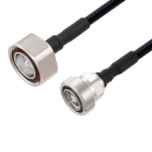 Fire Rated Low PIM 7/16 DIN Male to 7/16 DIN Female Cable SPF-250 Coax Using Times Microwave Parts FMCA2549-100CM
