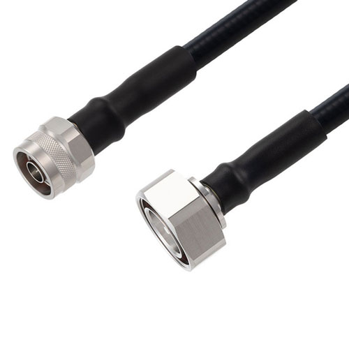 Fire Rated Low PIM 7/16 DIN Male to N Male Cable SPF-375 Coax Using Times Microwave Parts FMCA2551-50CM