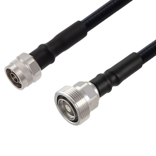 Fire Rated Low PIM 7/16 DIN Female to N Male Cable SPF-375 Coax Using Times Microwave Parts FMCA2553-12