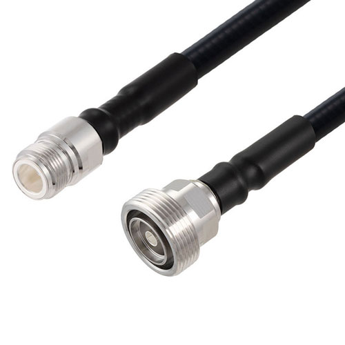 Fire Rated Low PIM 7/16 DIN Female to N Female Cable SPF-375 Coax in 7 Inch Using Times Microwave Parts FMCA2554