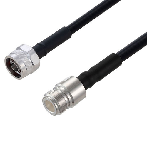 Outdoor Rated Low PIM N Male to N Female Cable SPO-250 Coax Using Times Microwave Parts FMCA2562-150CM