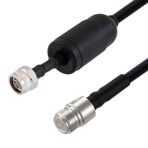 Low Loss N Male to N Female Weatherproof Cable SPO-250 Coax in 36 Inch with Times Microwave Components FMCA2562/WP-36