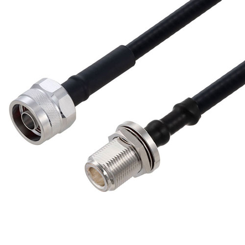 Outdoor Rated Low PIM N Male to N Female Bulkhead Cable SPO-250 Coax Using Times Microwave Parts FMCA2563-48