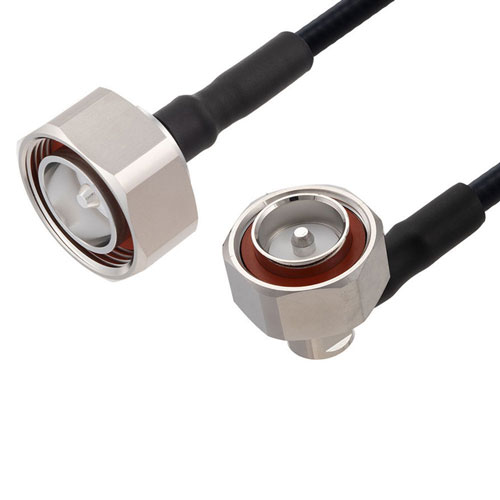 Outdoor Rated Low PIM 7/16 DIN Male to RA 7/16 DIN Male Cable SPO-250 Coax Using Times Microwave Parts FMCA2564-150CM