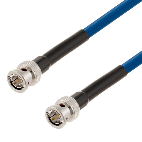12G SDI 75 Ohm BNC Male to 75 Ohm BNC Male Cable 75 Ohm 4694R-BL Coax in 12 Inch FMCA2601/BL-12
