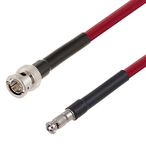 12G SDI 75 Ohm BNC Male to 75 Ohm HD-BNC Male Cable 75 Ohm 4694R-RD Coax FMCA2602/RD