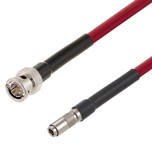 12G SDI 75 Ohm BNC Male to 75 Ohm 1.0/2.3 Male Cable 75 Ohm 4694R-RD Coax in 72 Inch FMCA2603/RD-72