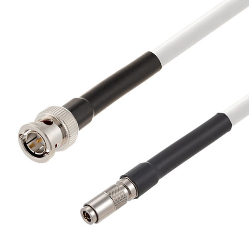 12G SDI 75 Ohm BNC Male to 75 Ohm 1.0/2.3 Male Cable 75 Ohm 4694R-WH Coax FMCA2603/WH