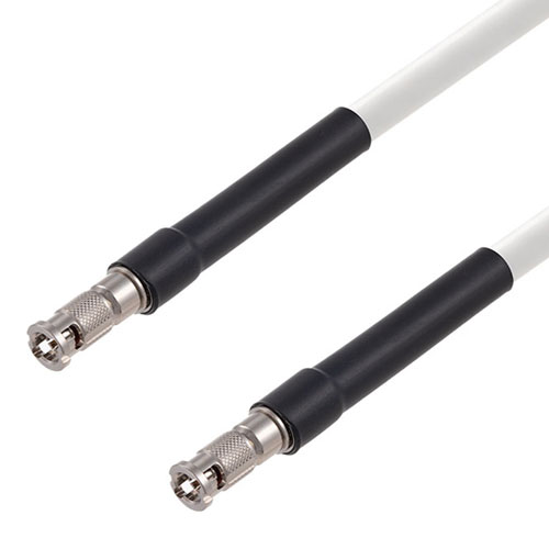 12G SDI 75 Ohm HD-BNC Male to 75 Ohm HD-BNC Male Cable 75 Ohm 4694R-WH Coax in 12 Inch FMCA2604/WH-12