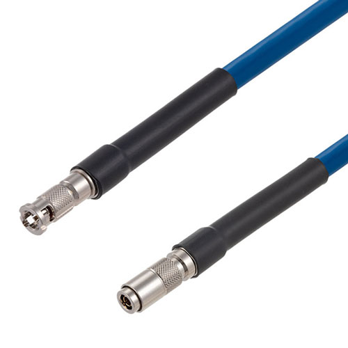 12G SDI 75 Ohm HD-BNC Male to 75 Ohm 1.0/2.3 Male Cable 75 Ohm 4694R-BL Coax in 12 Inch FMCA2605/BL-12