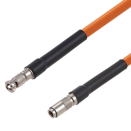 12G SDI 75 Ohm HD-BNC Male to 75 Ohm 1.0/2.3 Male Cable 75 Ohm 4694R-OR Coax in 72 Inch FMCA2605/OR-72