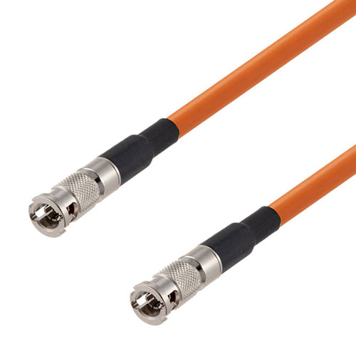 12G SDI 75 Ohm HD-BNC Male to 75 Ohm HD-BNC Male Cable 75 Ohm 4855R-OR Coax in 72 Inch FMCA2607/OR-72