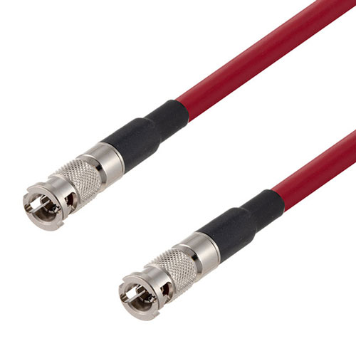 12G SDI 75 Ohm HD-BNC Male to 75 Ohm HD-BNC Male Cable 75 Ohm 4855R-RD Coax in 72 Inch FMCA2607/RD-72