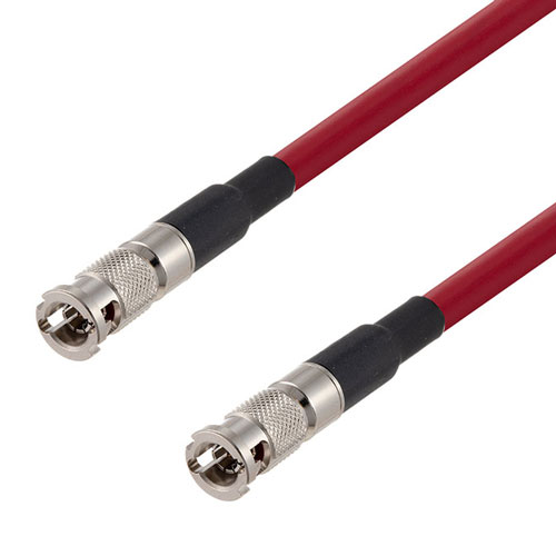 12G SDI 75 Ohm HD-BNC Male to 75 Ohm HD-BNC Male Cable 75 Ohm 4855R-RD Coax FMCA2607/RD