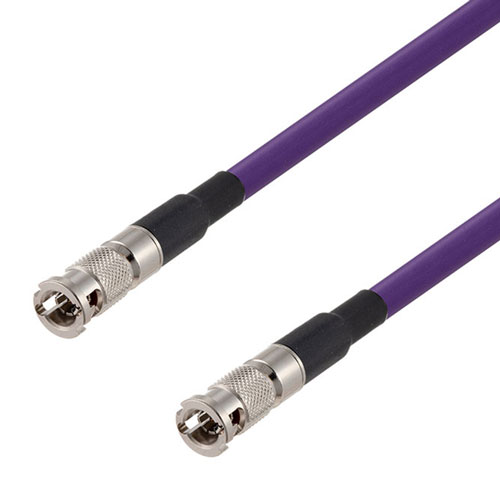 12G SDI 75 Ohm HD-BNC Male to 75 Ohm HD-BNC Male Cable 75 Ohm 4855R-VL Coax in 12 Inch FMCA2607/VL-12