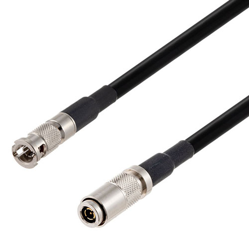 12G SDI 75 Ohm HD-BNC Male to 75 Ohm 1.0/2.3 Male Cable 75 Ohm 4855R-BK Coax in 36 Inch FMCA2608/BK-36