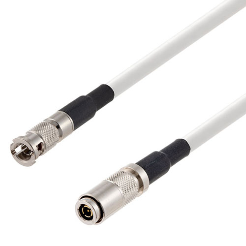 12G SDI 75 Ohm HD-BNC Male to 75 Ohm 1.0/2.3 Male Cable 75 Ohm 4855R-WH Coax in 120 Inch FMCA2608/WH-120