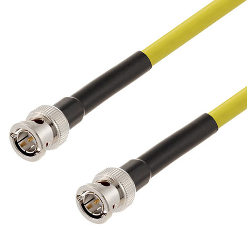 6G SDI 75 Ohm BNC Male to 75 Ohm BNC Male Cable 75 Ohm 1694A-YW Coax in 72 Inch FMCA2673/YW-72
