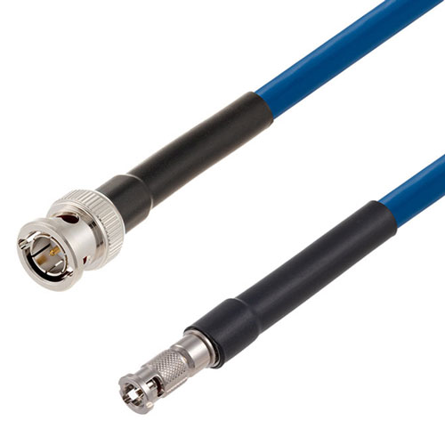 6G SDI 75 Ohm BNC Male to 75 Ohm HD-BNC Male Cable 75 Ohm 1694A-BL Coax in 72 Inch FMCA2674/BL-72