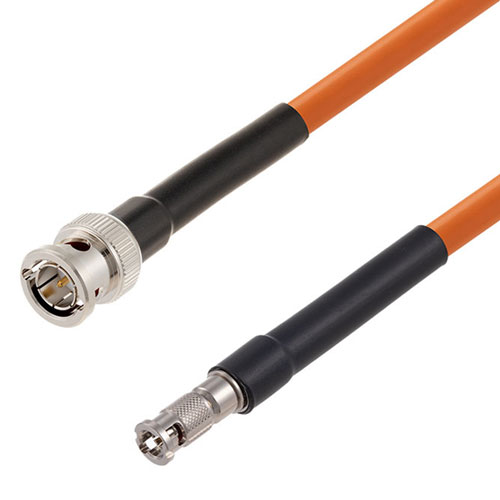 6G SDI 75 Ohm BNC Male to 75 Ohm HD-BNC Male Cable 75 Ohm 1694A-OR Coax in 72 Inch FMCA2674/OR-72