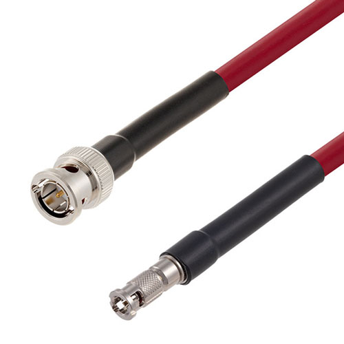 6G SDI 75 Ohm BNC Male to 75 Ohm HD-BNC Male Cable 75 Ohm 1694A-RD Coax in 120 Inch FMCA2674/RD-120