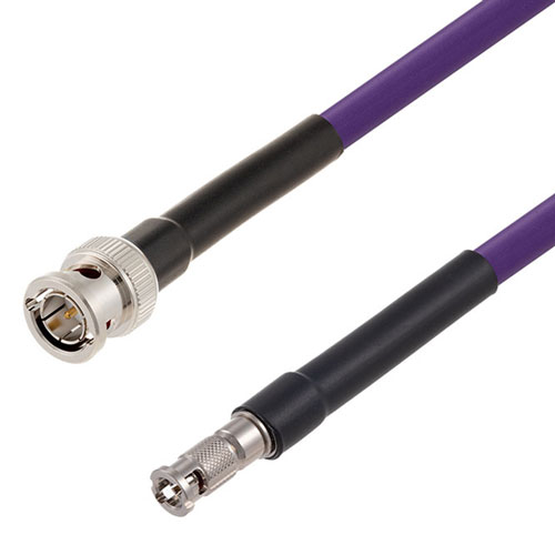 6G SDI 75 Ohm BNC Male to 75 Ohm HD-BNC Male Cable 75 Ohm 1694A-VL Coax in 72 Inch FMCA2674/VL-72