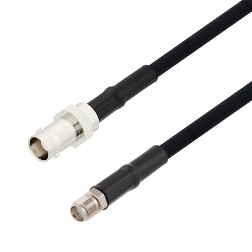 SMA Female to BNC Female Cable in 48 Inch Length Using RG223 Coax FMCA2703-48