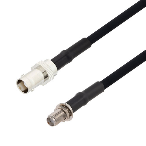 BNC Female to SMA Female Bulkhead Cable in 150 CM Length Using RG223 Coax FMCA2704-150CM