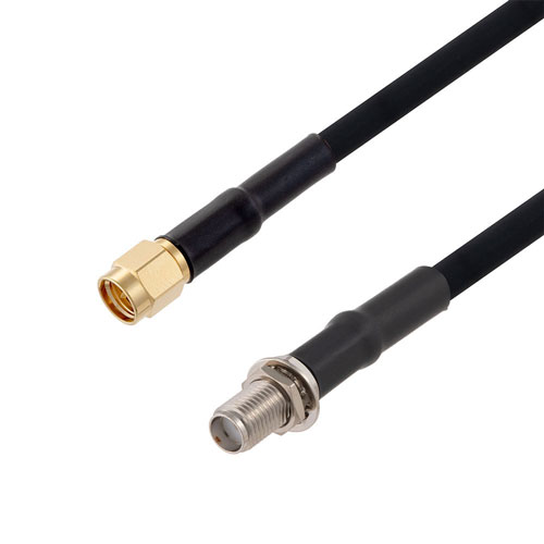 SMA Male to SMA Female Bulkhead Cable in 150 CM Length Using RG223 Coax FMCA2726-150CM