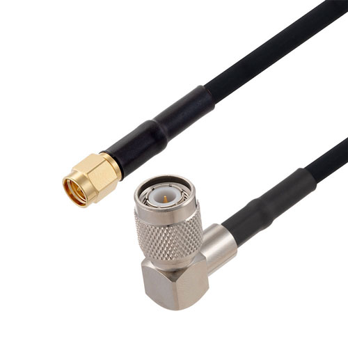 SMA Male to TNC Male Right Angle Cable in 200 CM Length Using RG223 Coax FMCA2730-200CM