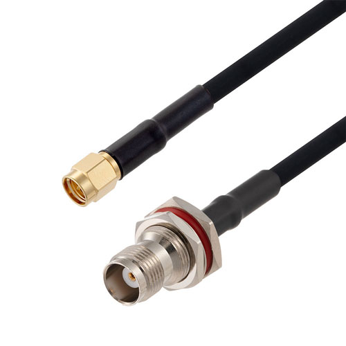 SMA Male to TNC Female Bulkhead Cable in 60 Inch Length Using RG223 Coax FMCA2732-60