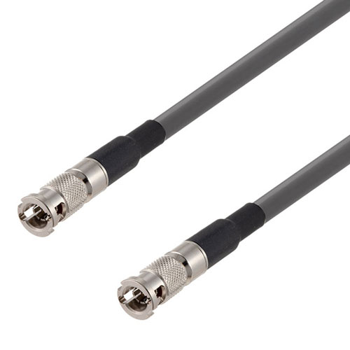 6G SDI 75 Ohm HD-BNC Male to 75 Ohm HD-BNC Male Cable 75 Ohm 1855A-GY Coax in 72 Inch FMCA2733/GY-72