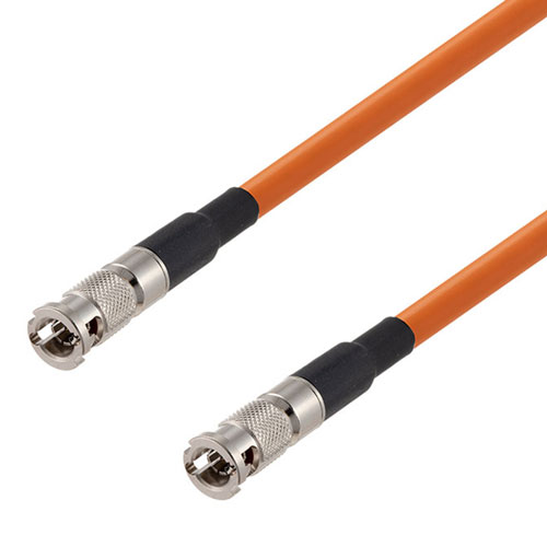 6G SDI 75 Ohm HD-BNC Male to 75 Ohm HD-BNC Male Cable 75 Ohm 1855A-OR Coax in 72 Inch FMCA2733/OR-72