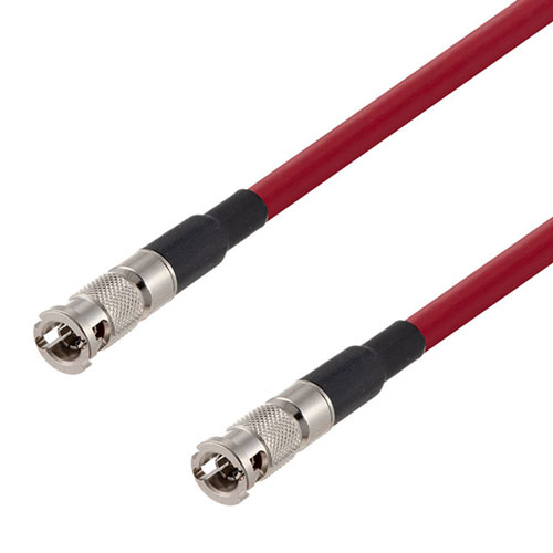 6G SDI 75 Ohm HD-BNC Male to 75 Ohm HD-BNC Male Cable 75 Ohm 1855A-RD Coax in 72 Inch FMCA2733/RD-72