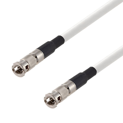 6G SDI 75 Ohm HD-BNC Male to 75 Ohm HD-BNC Male Cable 75 Ohm 1855A-WH Coax in 300 Inch FMCA2733/WH-300