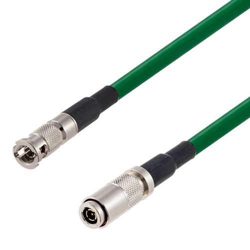 6G SDI 75 Ohm HD-BNC Male to 75 Ohm 1.0/2.3 Male Cable 75 Ohm 1855A-GR Coax in 12 Inch FMCA2734/GR-12