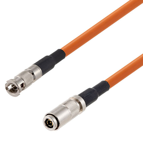 6G SDI 75 Ohm HD-BNC Male to 75 Ohm 1.0/2.3 Male Cable 75 Ohm 1855A-OR Coax in 72 Inch FMCA2734/OR-72