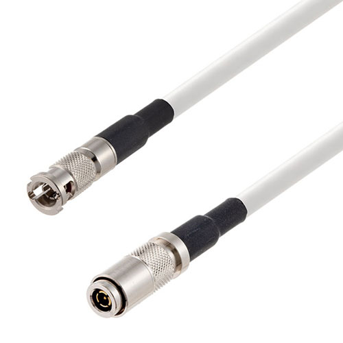 6G SDI 75 Ohm HD-BNC Male to 75 Ohm 1.0/2.3 Male Cable 75 Ohm 1855A-WH Coax in 12 Inch FMCA2734/WH-12