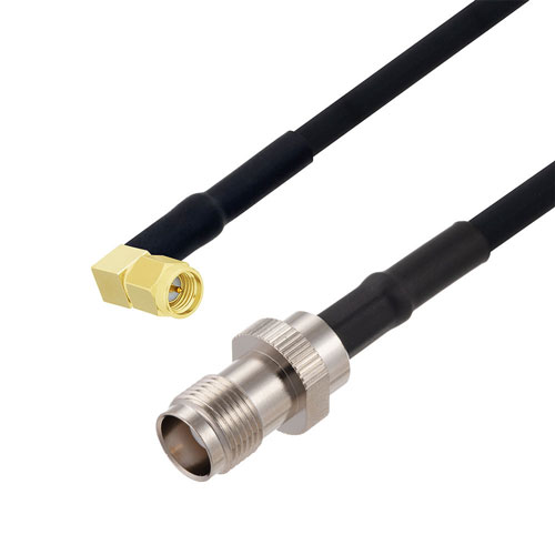 SMA Male Right Angle to TNC Female Cable in 60 Inch Length Using RG223 Coax FMCA2739-60
