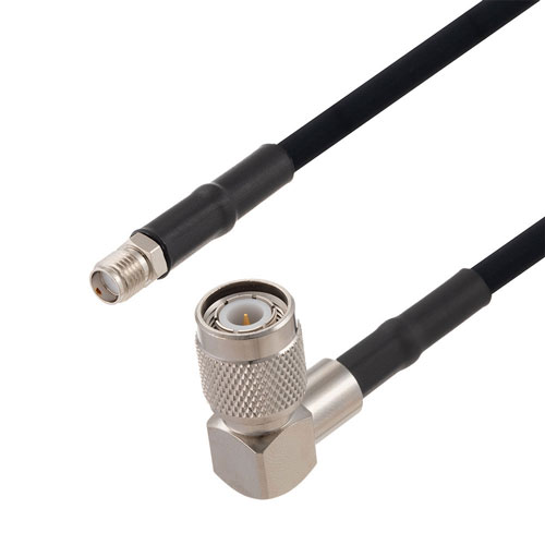 TNC Male Right Angle to SMA Female Cable in 50 CM Length Using RG223 Coax FMCA2742-50CM