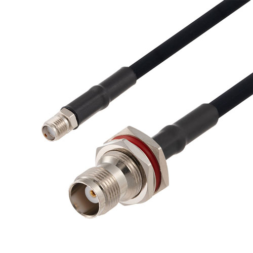 SMA Female to TNC Female Bulkhead Cable in 60 Inch Length Using RG223 Coax FMCA2744-60